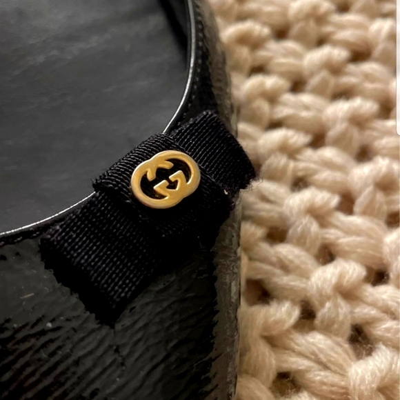 Gucci Black Patent Leather GG Ballerina 317039 - Picture 7 of 7